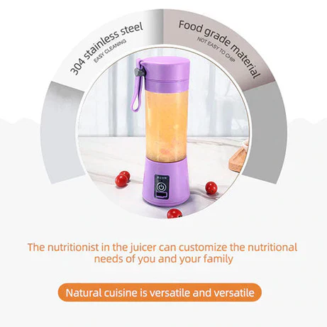 USB Rechargeable Juicer 6 Blades Electric Blender Portable Mixer
