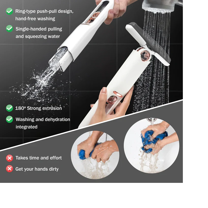 Portable mini mop compact lightweight floor cleaner for quick cleaning