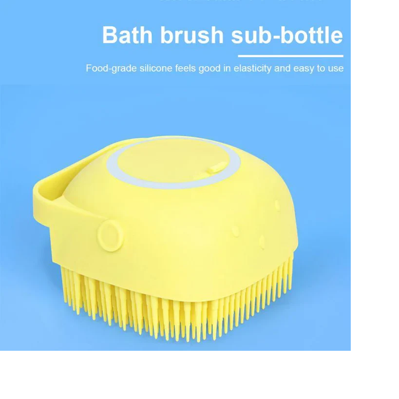 Silicone bath scrubber brush soft hygienic skin cleaning body tool